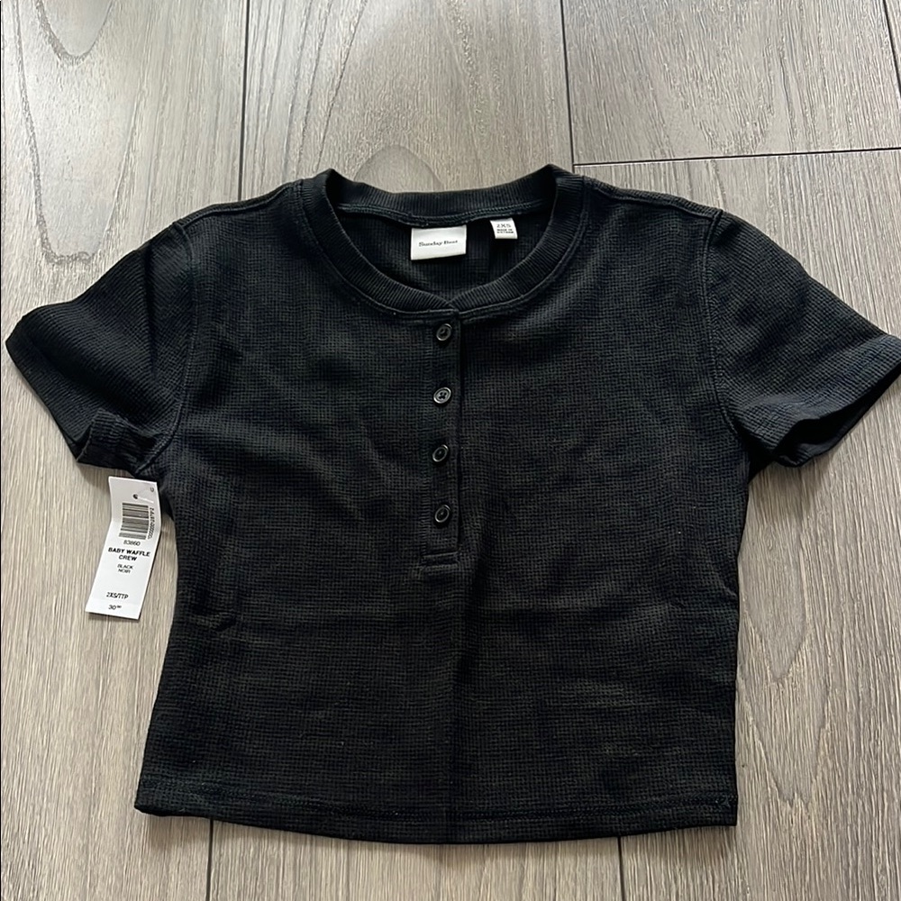 Sunday best baby waffle crew top